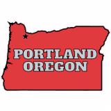 Portland Oregon State Shaped Decal