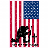 Pray For Our Troops American Flag Decal