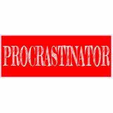 Procrastinator Red Bumper Decal