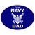 Proud Navy Dad Oval Sticker