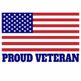 Proud Veteran American Flag Decal