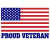 Proud Veteran American Flag Sticker
