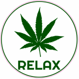 Relax Weed Circle Decal