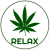 Relax Weed Circle Sticker