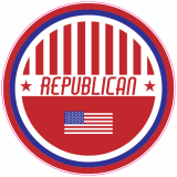 Republican Patriotic Circle Decal