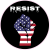 Resist American Flag Fist Circle Sticker