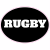 Rugby Black Oval Sticker