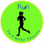 Run For A Better Tomorrow Green Circle Sticker