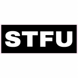 STFU Funny Black Decal