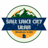 Salt Lake City Utah Mountain Decal