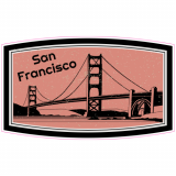 San Francisco Golden Gate Vintage Decal