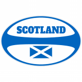 Scotland Rugby Ball Shaped Decal