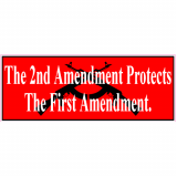 Second Amendment Protects First Amendment Decal