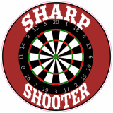 Sharp Shooter Dart Board Decal