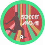 Soccer Mom Retro Circle Decal