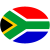 South African Flag Oval Sticker