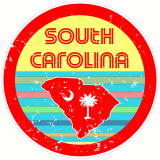 South Carolina Retro Circle Decal