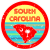 South Carolina Retro Circle Sticker