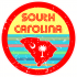South Carolina Palm Tree Sun Circle Decal