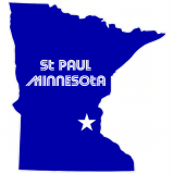 St Paul Minnesota State Shaped Decal