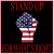 Stand Up For Whats Right American Flag Fist Sticker