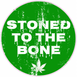 Stoned To The Bone Weed Circle Decal