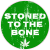 Stoned To The Bone Weed Circle Sticker