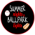 Summer Nights And Ballpark Lights Baseball Sticker