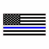 Support The Blue Black Flag Decal