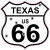 Texas Route 66 Bullet Hole Road Sign Sticker