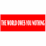 The World Owes You Nothing Decal