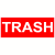 Trash Red Sticker