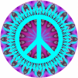 Trippy Peace Sign Circle Decal