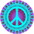 Trippy Peace Sign Circle Sticker