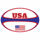 USA Rugby Ball Shaped Decal