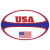 USA Rugby Ball Shaped Sticker