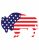 Proud American Buffalo Flag Sticker
