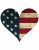 USA Proud American Heart Flag Sticker