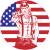 Uncle Sam Gun American Flag Sticker