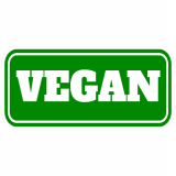 Vegan Green Rounded Oval Decal