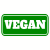 Vegan Green Rounded Oval Sticker