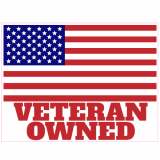 Veteran Owned American Flag Decal