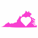 Virginia Heart State Shaped Decal
