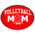 Volleyball Mom Oval Red Sticker