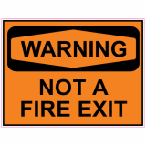 Warning Not A Fire Exit Decal