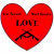 We Need Love Not Guns Heart Sticker