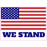 We Stand American Flag Decal