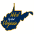 West By God Virginia State Shaped Sticker