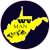 West Virginia Man State Circle Sticker