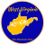West Virginia The Mountain State Circle Decal